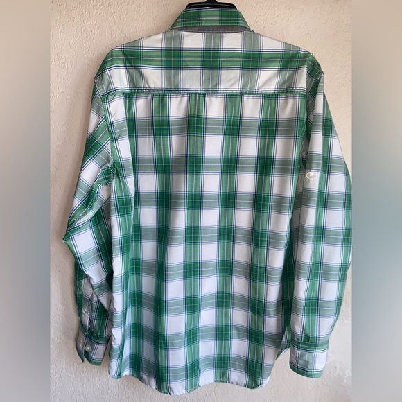 Akademiks Long Sleeve Button Down Long Sleeve Green Size Large Checker 90s - Picture 6 of 6